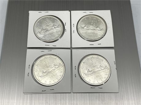 (4) 1965 SILVER CANADIAN COINS