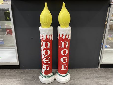 2 BLOW MOLD NOEL CANDLES (40”)