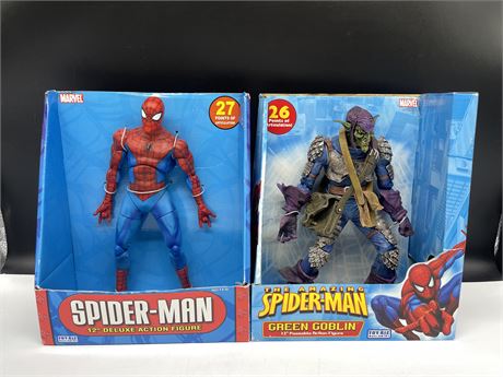 2 SPIDER-MAN FIGURES (1FT TALL)