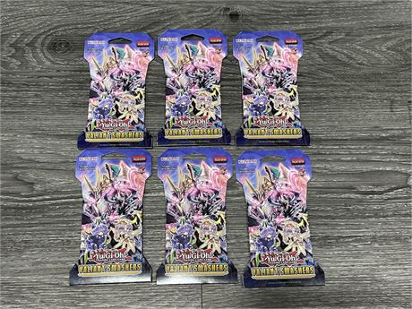 6 SEALED YU-GI-OH! VALIANT SMASHERS CARD PACKS