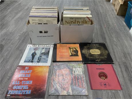 2 BOXES OF RECORDS (CONDITION VARIES)