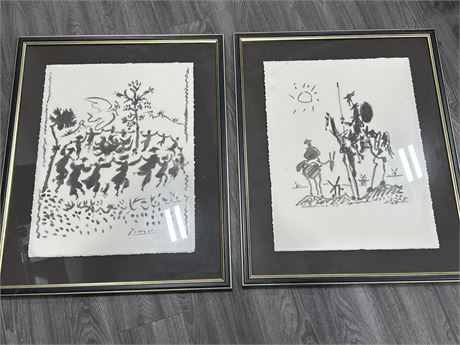 2 FRAMED PICASSO PRINTS - 27” X 33”