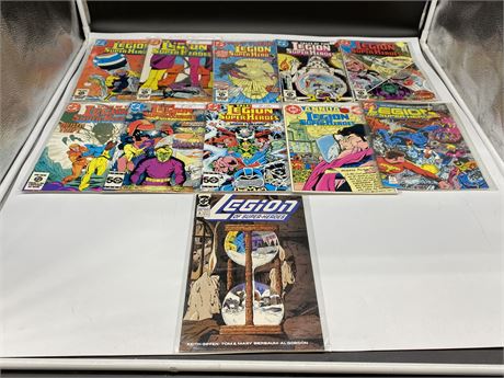 11 LEGION OF SUPERHEROES COMICS (9 from 1980 series)