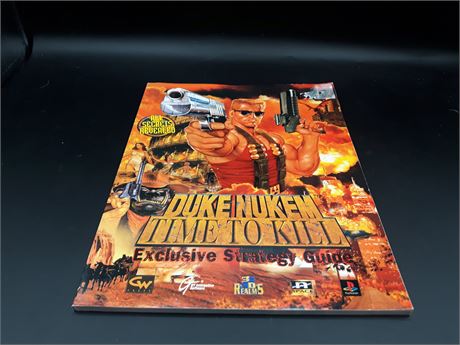 DUKE NUKEM TIME TO KILL GUIDE BOOK - VERY GOOD CONDITION