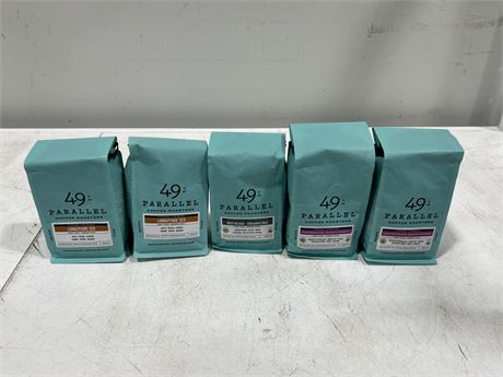 5 NEW BAGS OF COFFEE BEANS