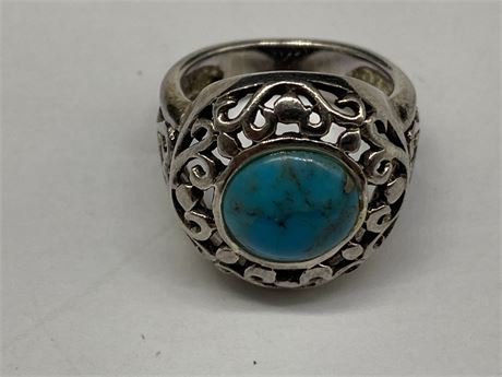 STERLING SILVER 925 TURQUOISE RING