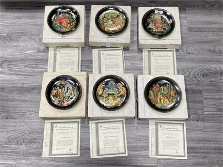 6 RUSSIAN COLLECTOR PLATES W/ CERTIFICATES