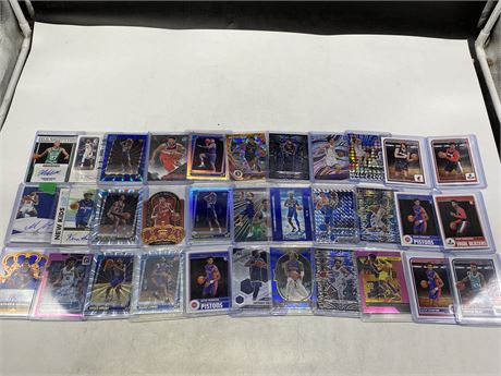 33 NBA ROOKIE CARDS INCLUDING AUTO’S/NUMBERED CARDS