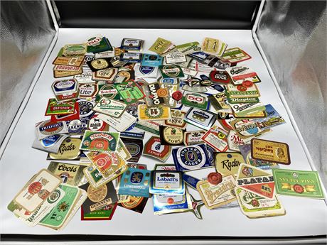 LARGE LOT OF 1980’s BEER LABELS