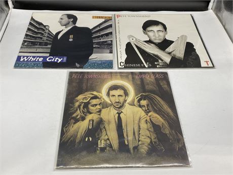 3 PETE TOWNSEND RECORDS - (VG+)