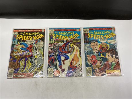 3 AMAZING SPIDER-MAN COMICS INCL: #165, #167, & #169