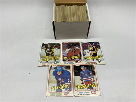 BOX OF 1980/81 NHL CARDS