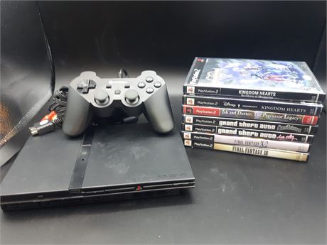 PS2 SLIM CONSOLE WITH GAMES (WORKING)