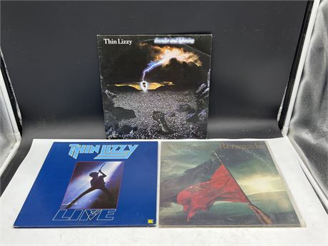 3 THIN LIZZY RECORDS - EXCELLENT (E)