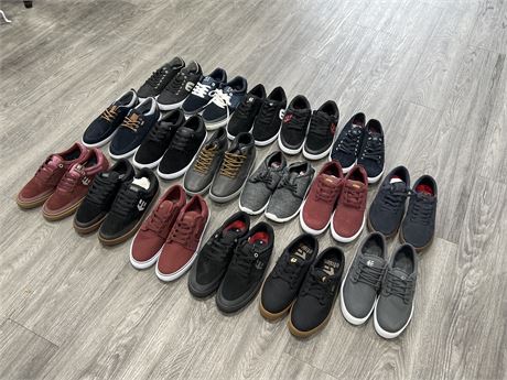 17 NEW PAIRS OF ETNIES SKATEBOARDING / LIFESTYLE SHOES