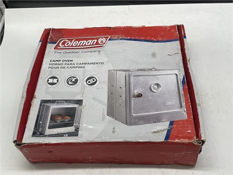 NEVER USED COLEMAN CAMP OVEN