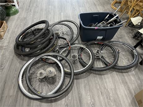 LARGE LOT OF BIKE TIRES & ACCESSORIES