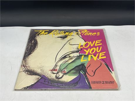 THE ROLLING STONES - LOVE YOU LIVE DOUBLE LP - VG+