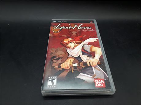 LEGEND OF HEROES - CIB - EXCELLENT CONDITION - PSP