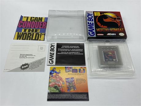 MORTAL KOMBAT - GAMEBOY W/BOX (MISSING MANUAL) - EXCELLENT CONDITION