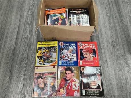BOX OF VINTAGE NHL MAGAZINES/YEAR BOOKS