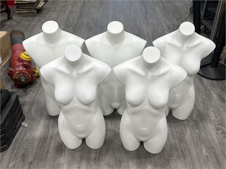 5 MANNEQUIN STANDS (31” tall)