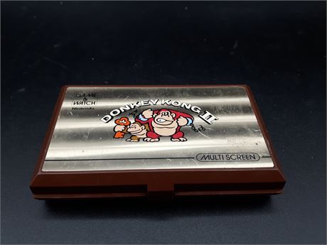 DONKEY KONG II - GAME & WATCH - MISSING BATTERY COVER (WORKING)