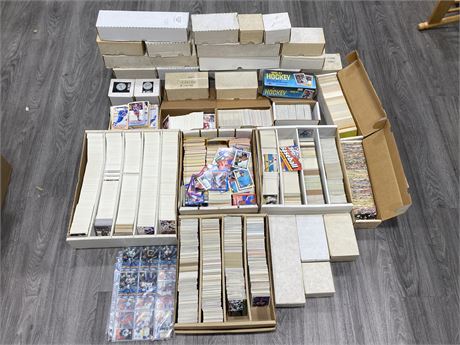 MASSIVE LOT OF SPORTS CARDS - VARIOUS SPORTS & YEARS - MOSTLY 90’S TO 2000’S