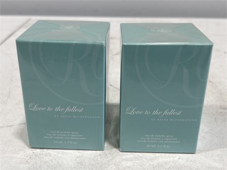 2 SEALED 50ML PERFUMES - LOVE TO THE FULLEST BY REESE WITHERSPOON