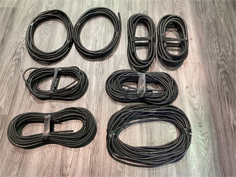 8 ROLLS OF RUBBER COVERED WIRE (Different sizes)