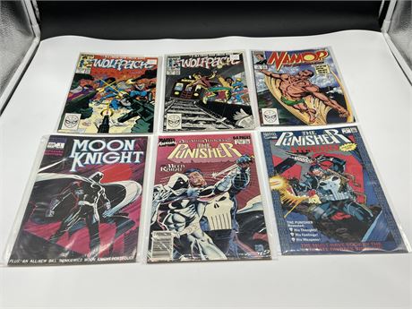 6 MARVEL COMICS INCLUDING FIRST ISSUES
