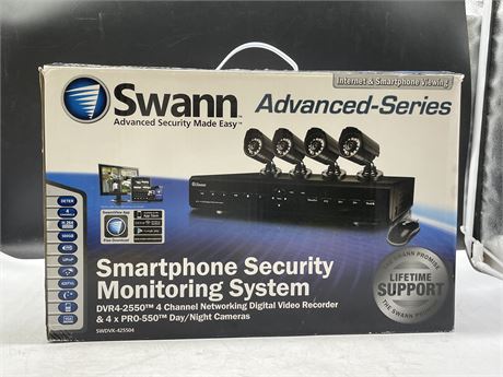 SWANN ADVANCED SERIES SMARTPHONE SECURITY MONITORING SYSTEM (NEVER USED)