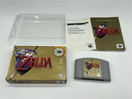 ZELDA OCARINA OF TIME - N64 COMPLETE W/BOX & MANUAL - EXCELLENT COND