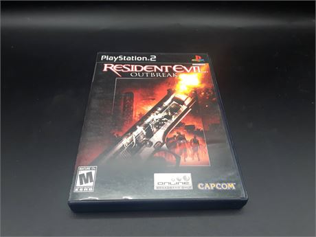 RESIDENT EVIL OUTBREAK - CIB - VERY GOOD CONDITION - PS2