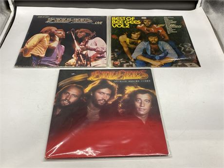 3 BEE GEES RECORDS - EXCELLENT (E)