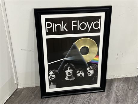 NICELY FRAMED PINK FLOYD GOLD RECORD DISPLAY (30.5”x40”)