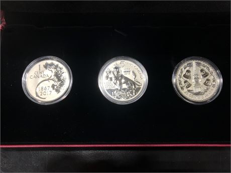 2017 FINE SILVER 3 COIN SET - ROYAL CANADIAN MINT