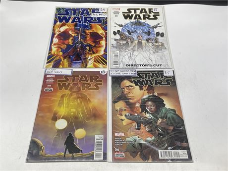 4 ASSORTED STAR WARS COMICS INCL: FIRST APPEARANCES
