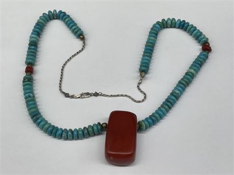 TURQUOISE NECKLACE (24”)