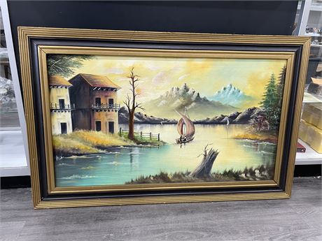 LARGE SIGNED ORIGINAL OIL ON CANVAS (49”x31”)