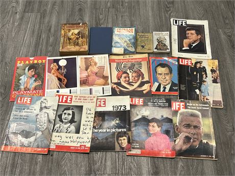LOT OF VINTAGE BOOKS / MAGS, ETC