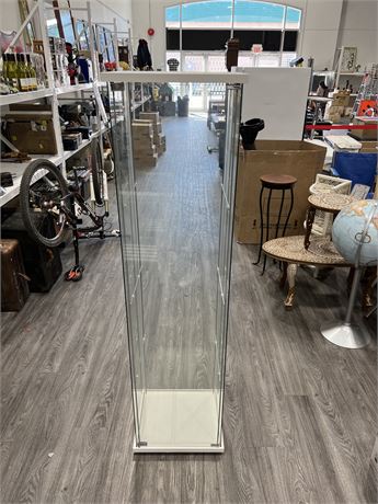 GLASS DISPLAY CASE - NO SHELVES (64” tall)
