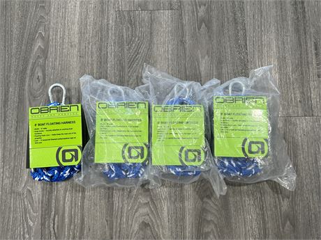 4 NEW OBRIEN 8’ BOAT FLOATING HARNESSES