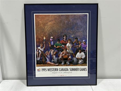 SIGNED / NUMBERED 1995 SUMMER GAMES PRINT BY DEAN LAUZE (27”x31”)