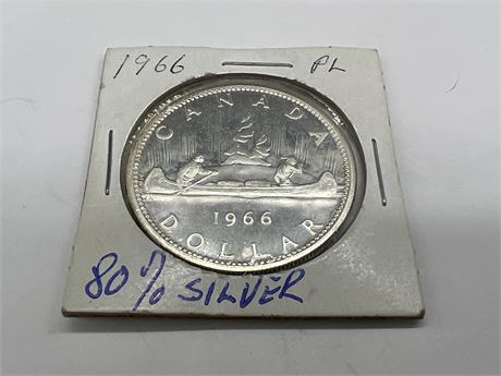 1966 CDN SILVER DOLLAR (.800 SILVER)