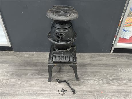 CAST IRON POT BELLY STOVE - 2FT TALL