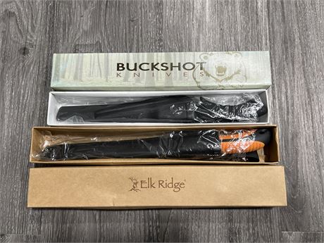 2 NEW ELK RIDGE / BUCKSHOT FILET KNIFES - 12” LONG