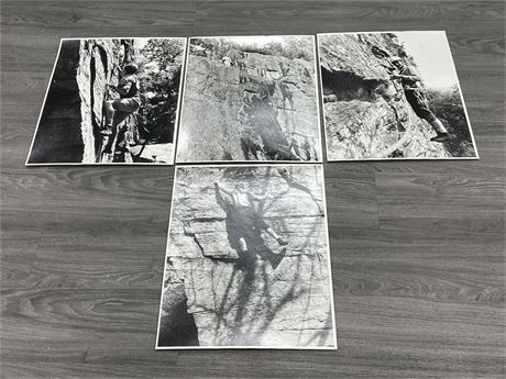 1960S BC ROCK CLIMBING PHOTOGRAPHS 16” X 20”