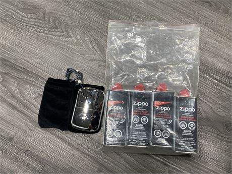 ZIPPO WARMERS (2) AND FUEL (4)