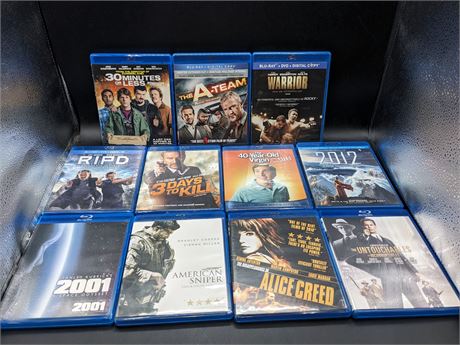 11 - ACTION BLURAY MOVIES - VERY GOOD CONDITION